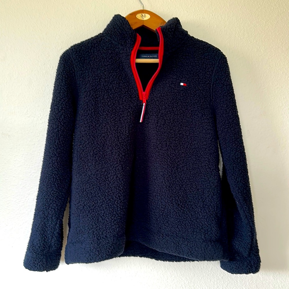 Tommy Hilfiger Sherpa Pullover Navy size L